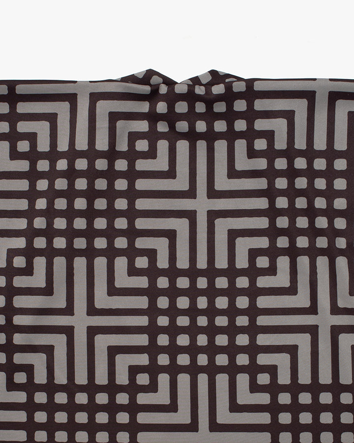 Wa-Modern, Haori, Grey with Brown Koushi Pattern