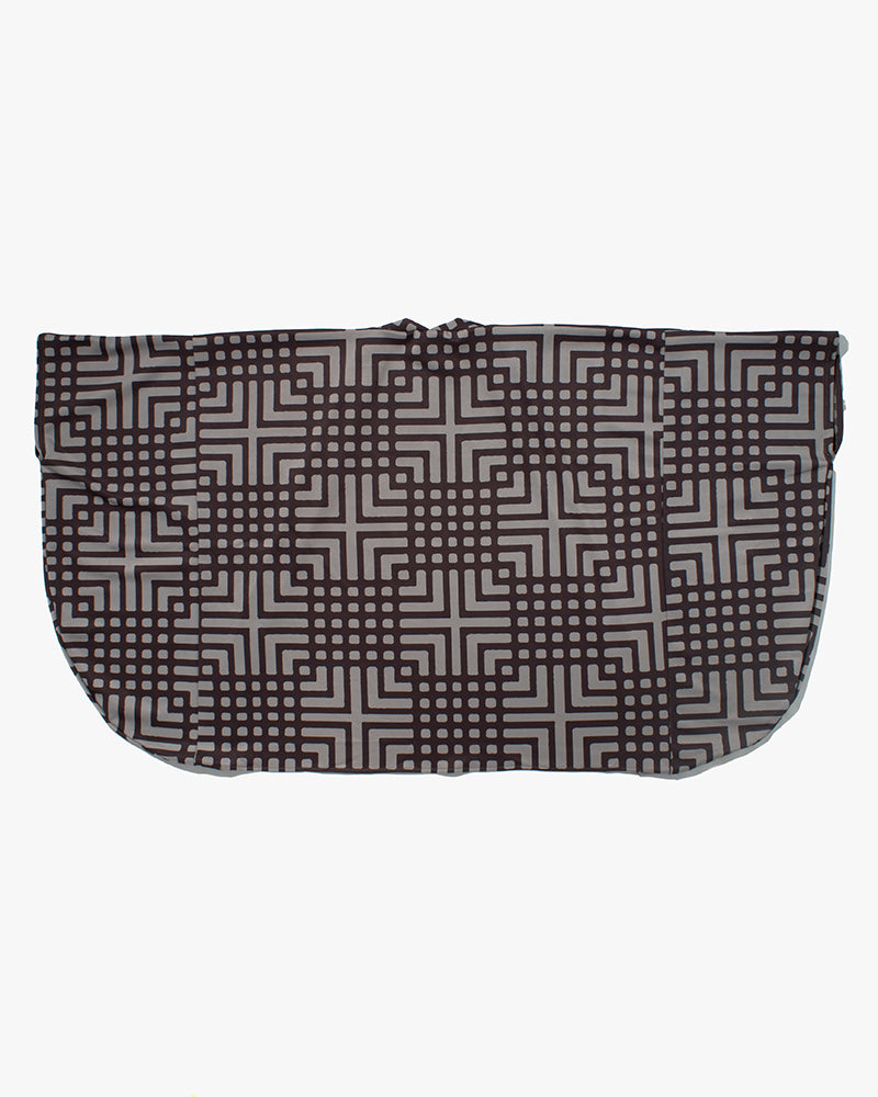 Wa-Modern, Haori, Grey with Brown Koushi Pattern