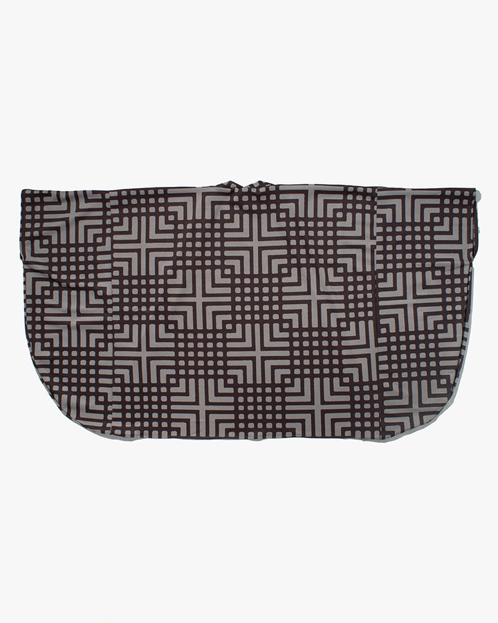 Wa-Modern, Haori, Grey with Brown Koushi Pattern