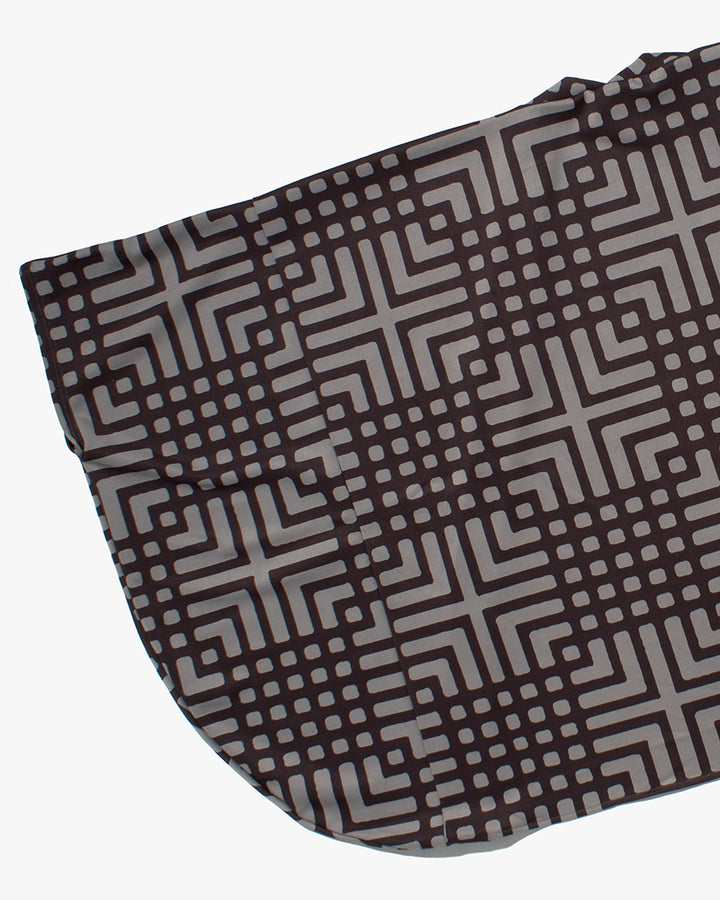 Wa-Modern, Haori, Grey with Brown Koushi Pattern