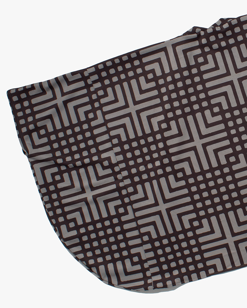 Wa-Modern, Haori, Grey with Brown Koushi Pattern