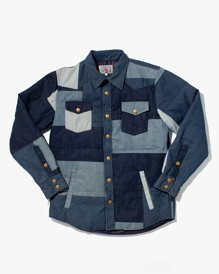 Japanese Repro Denim Baker's Coat, Hollywood Ranch, Patchwork - M