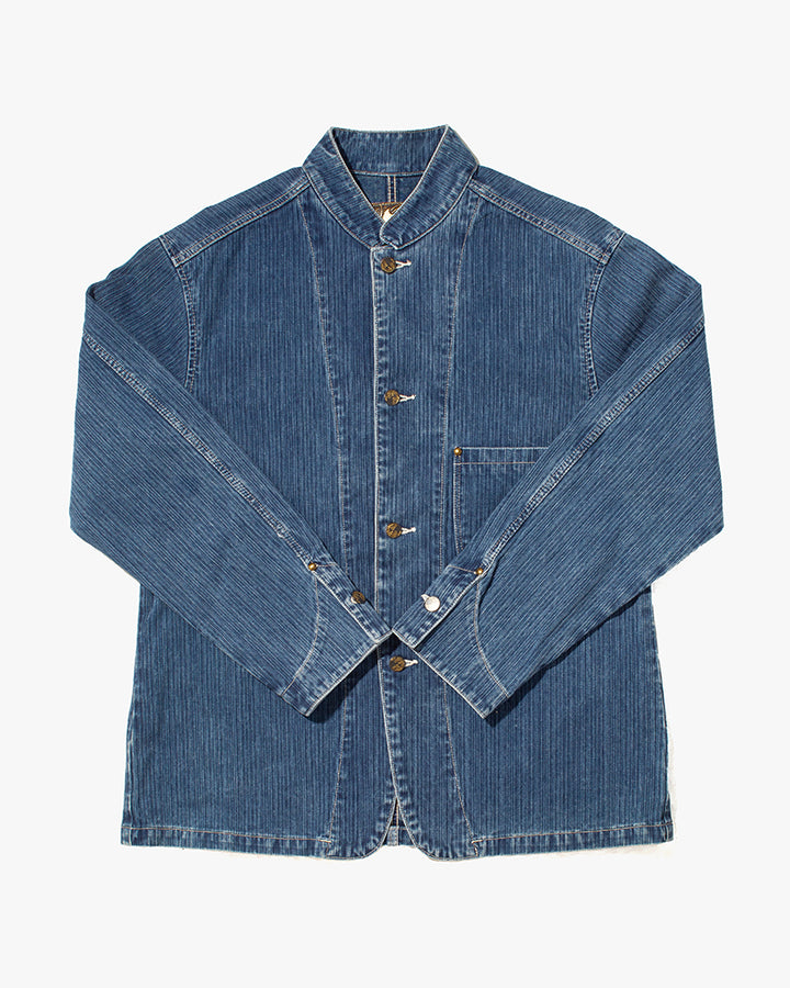 Japanese Repro Type I Trucker Jacket, Pherrows, Striped Denim - XS