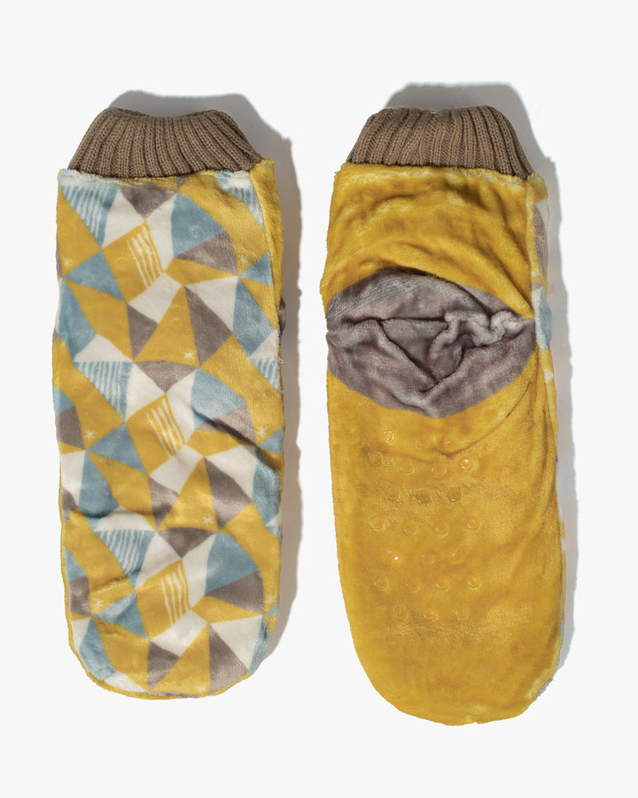 Bisque, CDF Etendue, Fleasy Attaka Room Crew Socks, Yellow