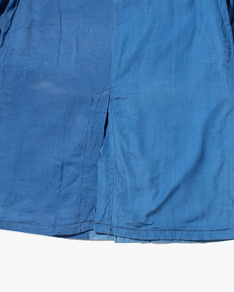 Japanese Repro Chore Coat, Funset, Patchwork Denim with Sashiko Collar - S