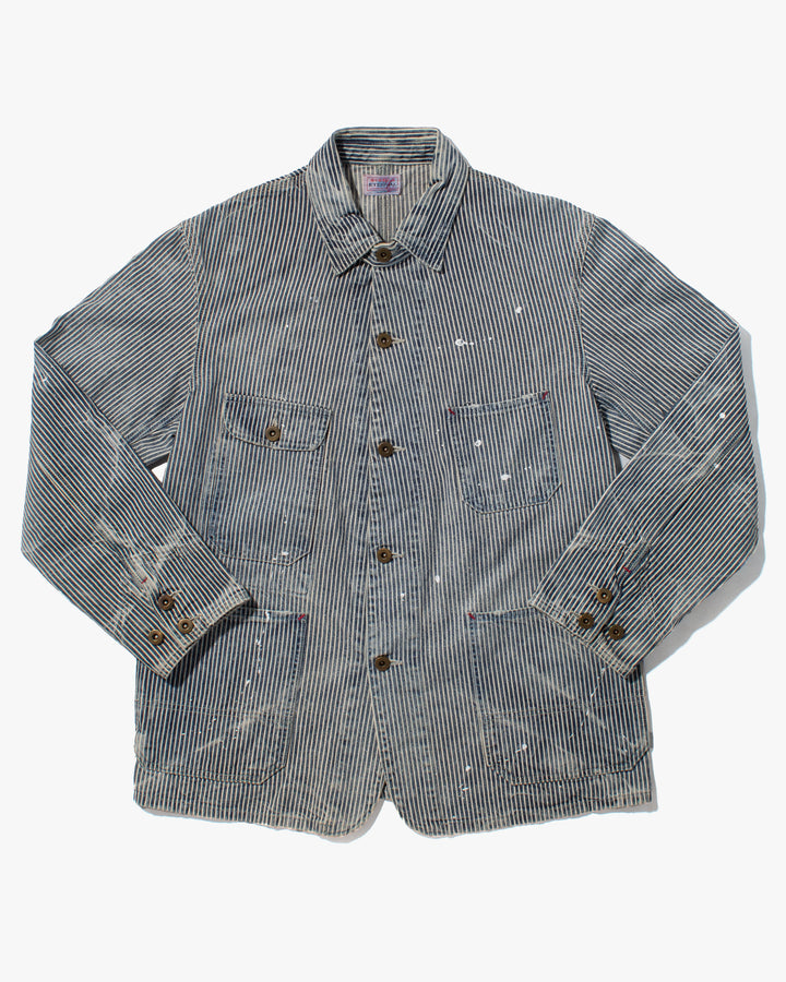 Japanese Repro Denim Chore Coat, Eternal, Striped, Paint Splatters - M