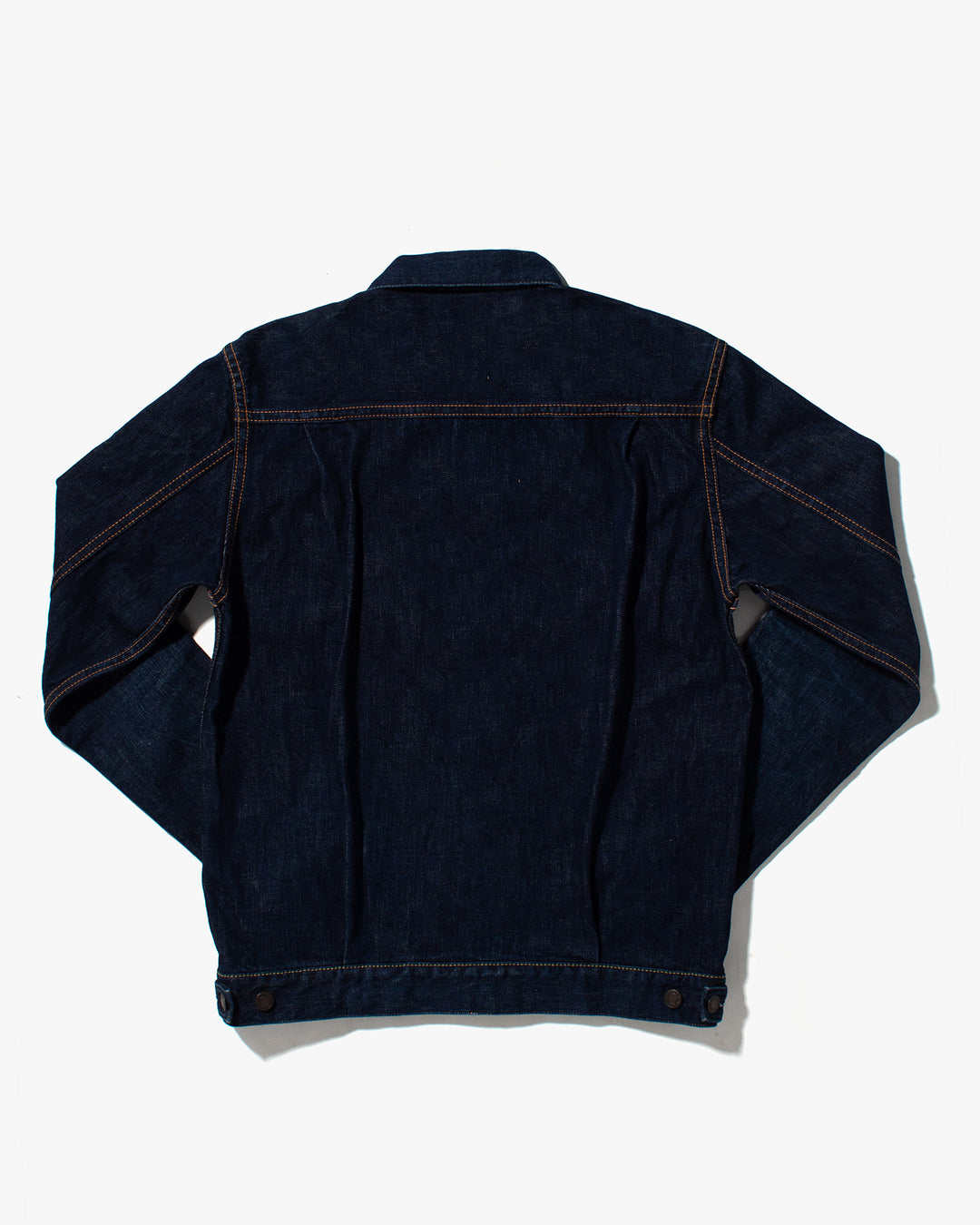 Japanese Repro Type II Denim Jacket, Momotaro Jeans, Front Pleats &amp; Pink Contrast Stitch - L