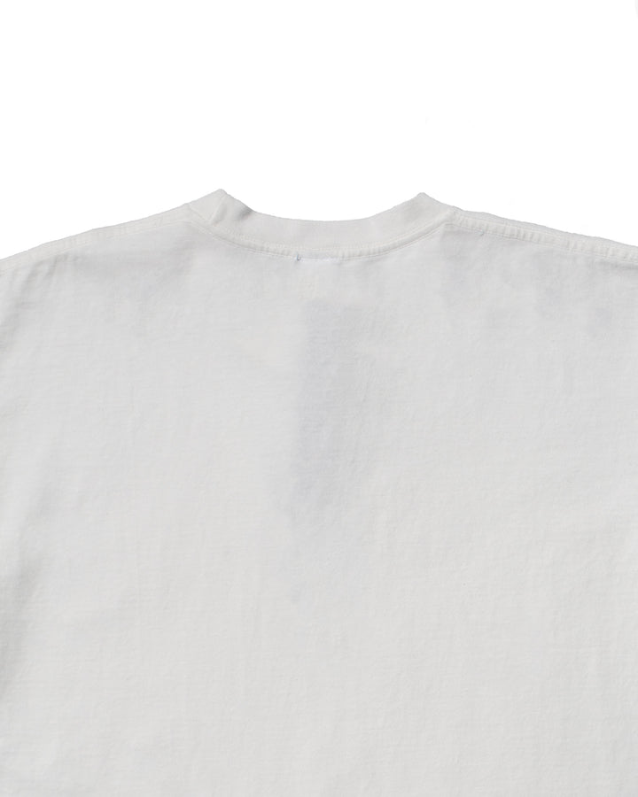 Kiriko Original Tee, 8oz Cotton, Henley Tee, Cream with Denim, Nami
