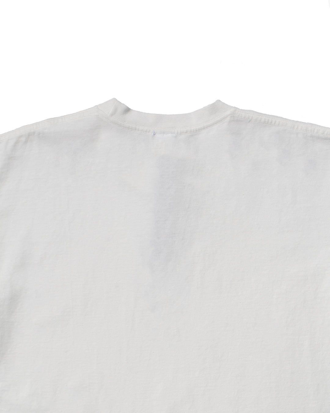 Kiriko Original Tee, 8oz Cotton, Henley Tee, Cream with Denim, Nami