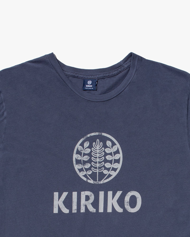 Kiriko Original Tee, 6oz Cotton, Printed Logo, Navy