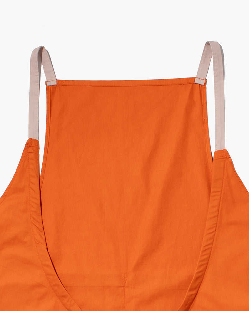 Bisque Whimsy Long Wrap Apron - Orange