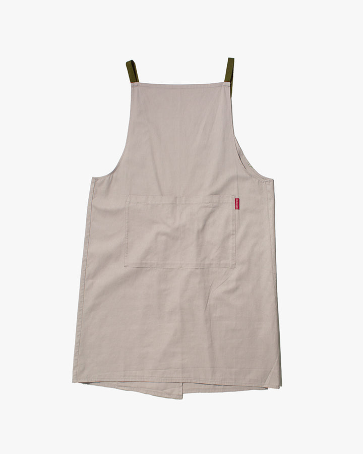 Bisque Whimsy Long Wrap Apron - Light Grey