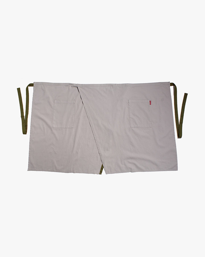 Bisque Whimsy Waist Wrap Apron - Light Grey