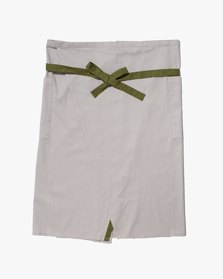 Bisque Whimsy Waist Wrap Apron - Light Grey