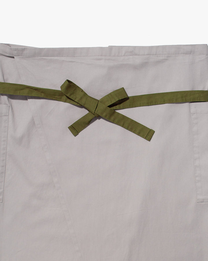 Bisque Whimsy Waist Wrap Apron - Light Grey