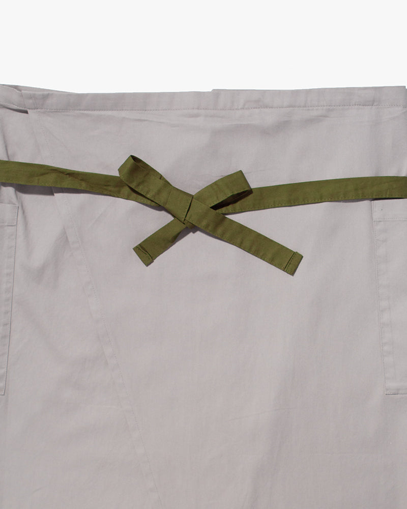 Bisque Whimsy Waist Wrap Apron - Light Grey
