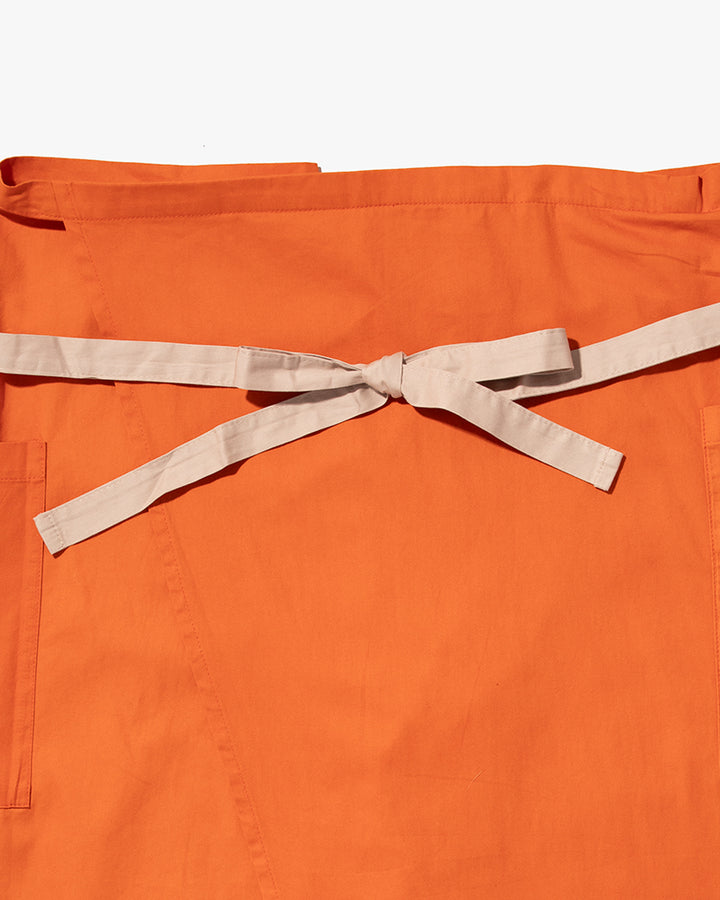 Bisque Whimsy Waist Wrap Apron - Orange