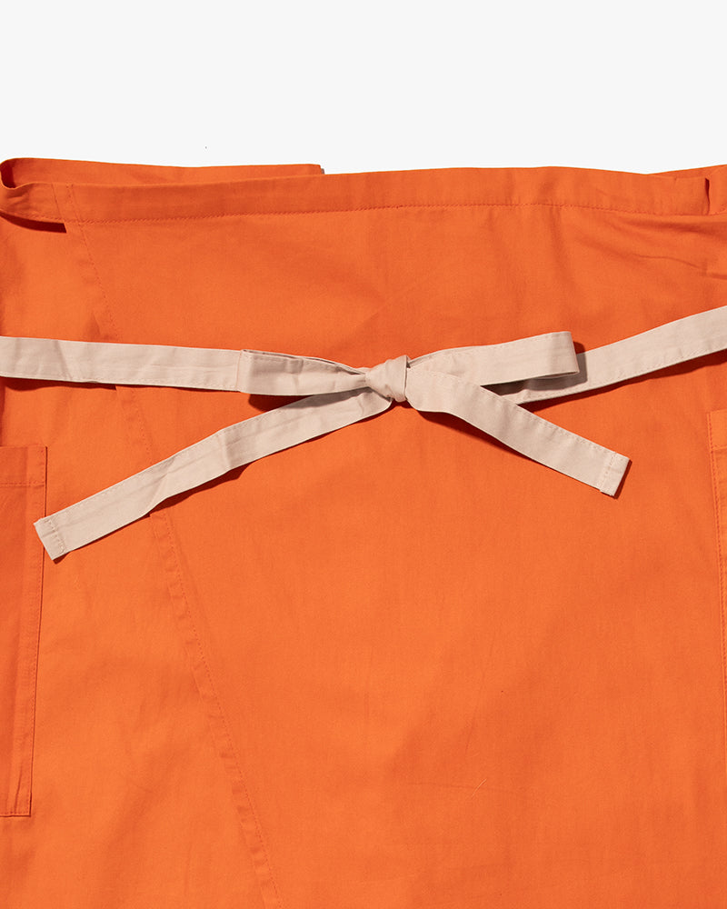 Bisque Whimsy Waist Wrap Apron - Orange