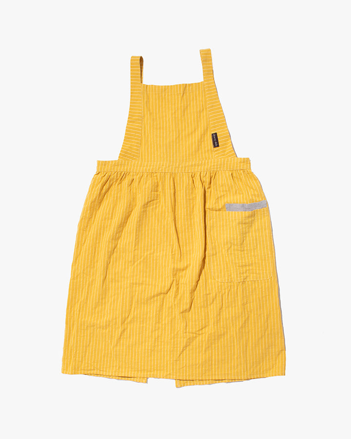 Bisque Femme Folia Gather Apron - Yellow and White Stripe