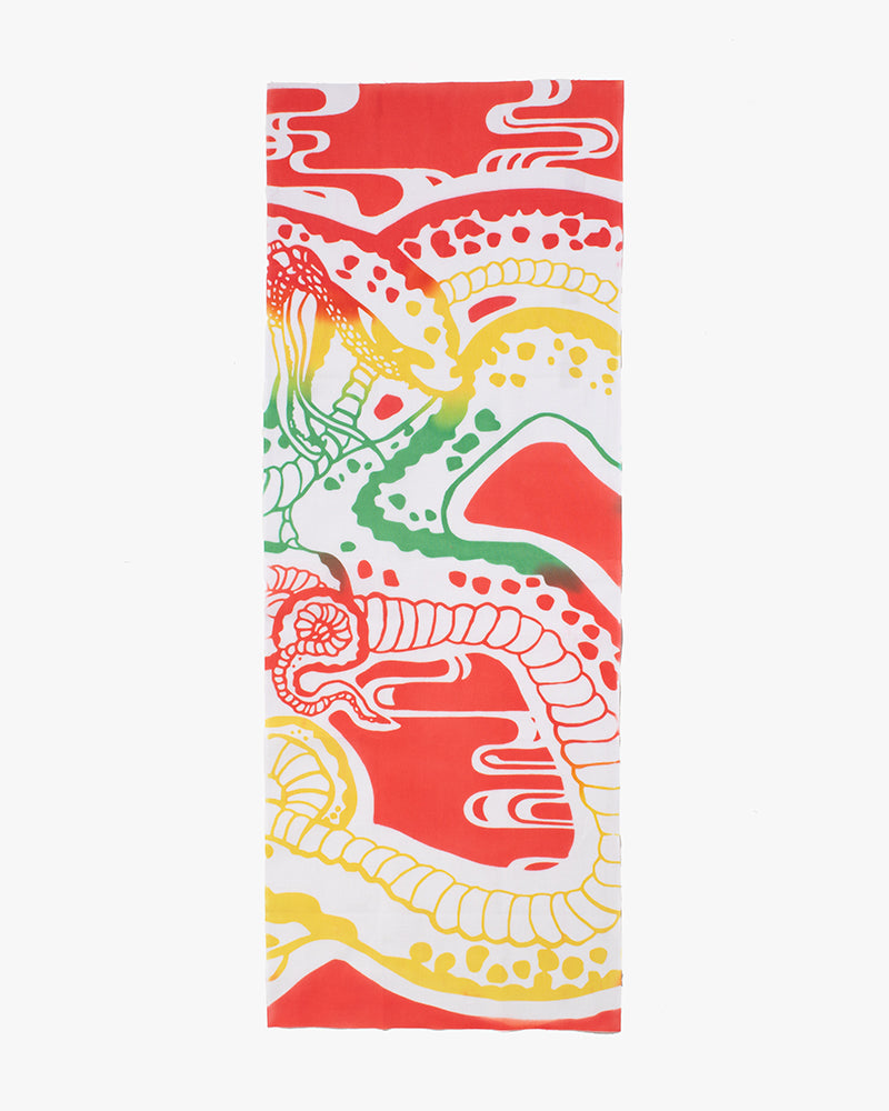 Tenugui, Chusen-Zome, Snake, Red