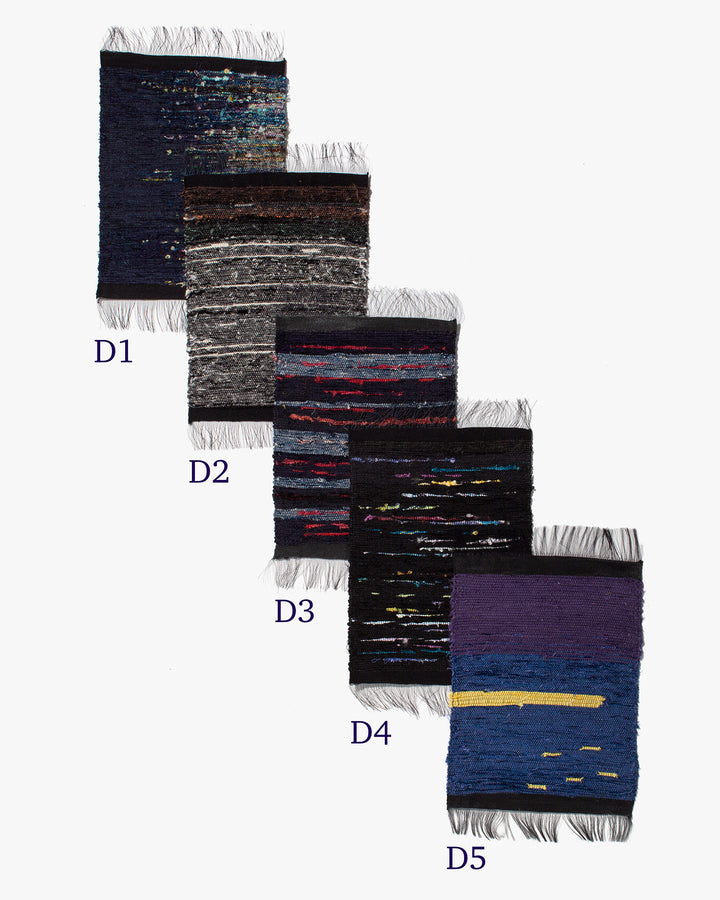 Sakiori Place Mat, Nitta Textile Arts Inc., Hand Woven, Dark
