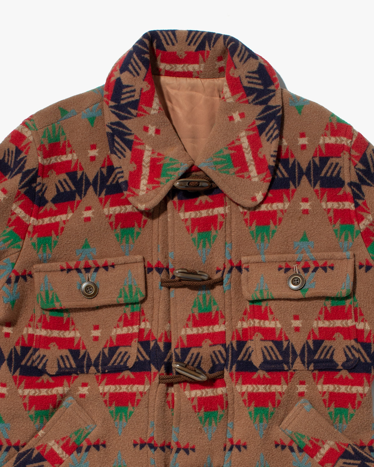 US Vintage Winter Jacket, Pina Kuus, Multi Color Geometric Designs - M