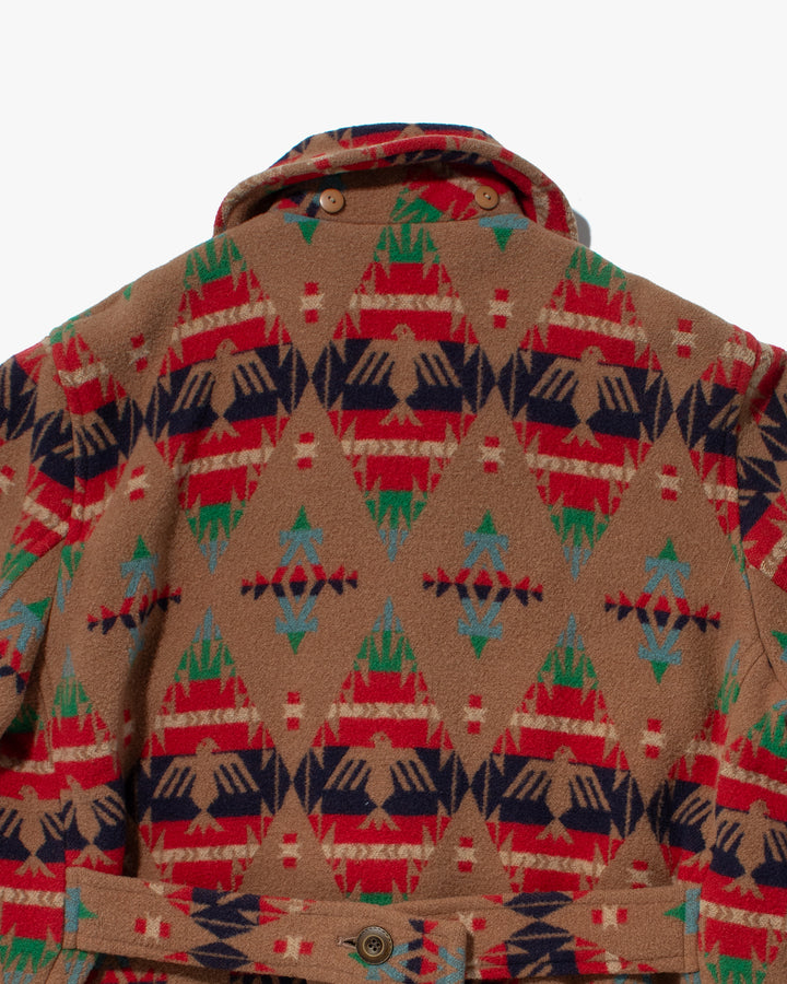 US Vintage Winter Jacket, Pina Kuus, Multi Color Geometric Designs - M