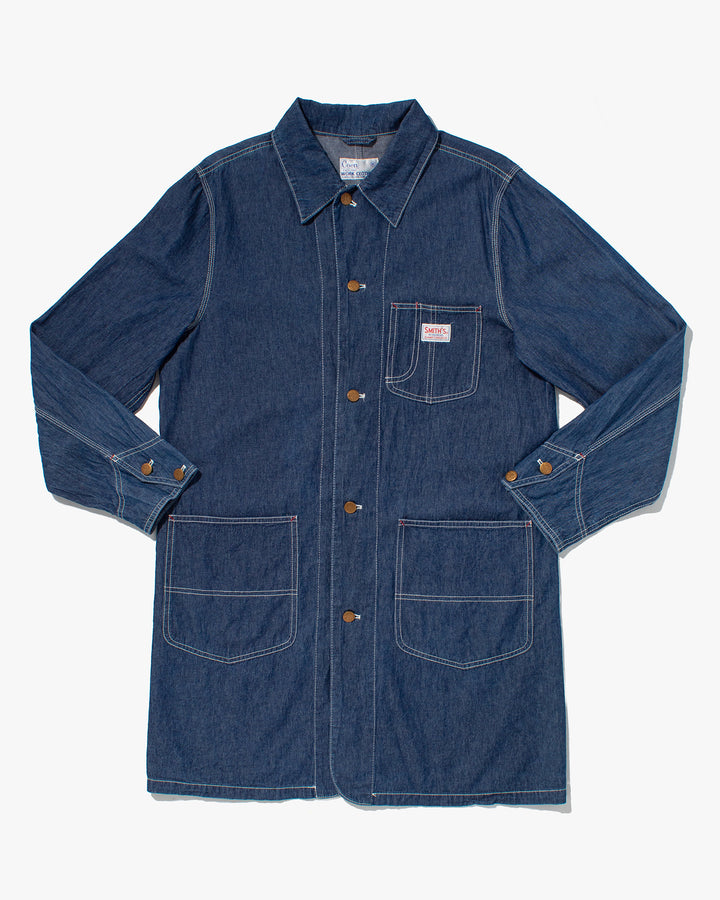 Japanese Repro Denim Shirt, Smith's Workwear, Contrast Stitching - XL