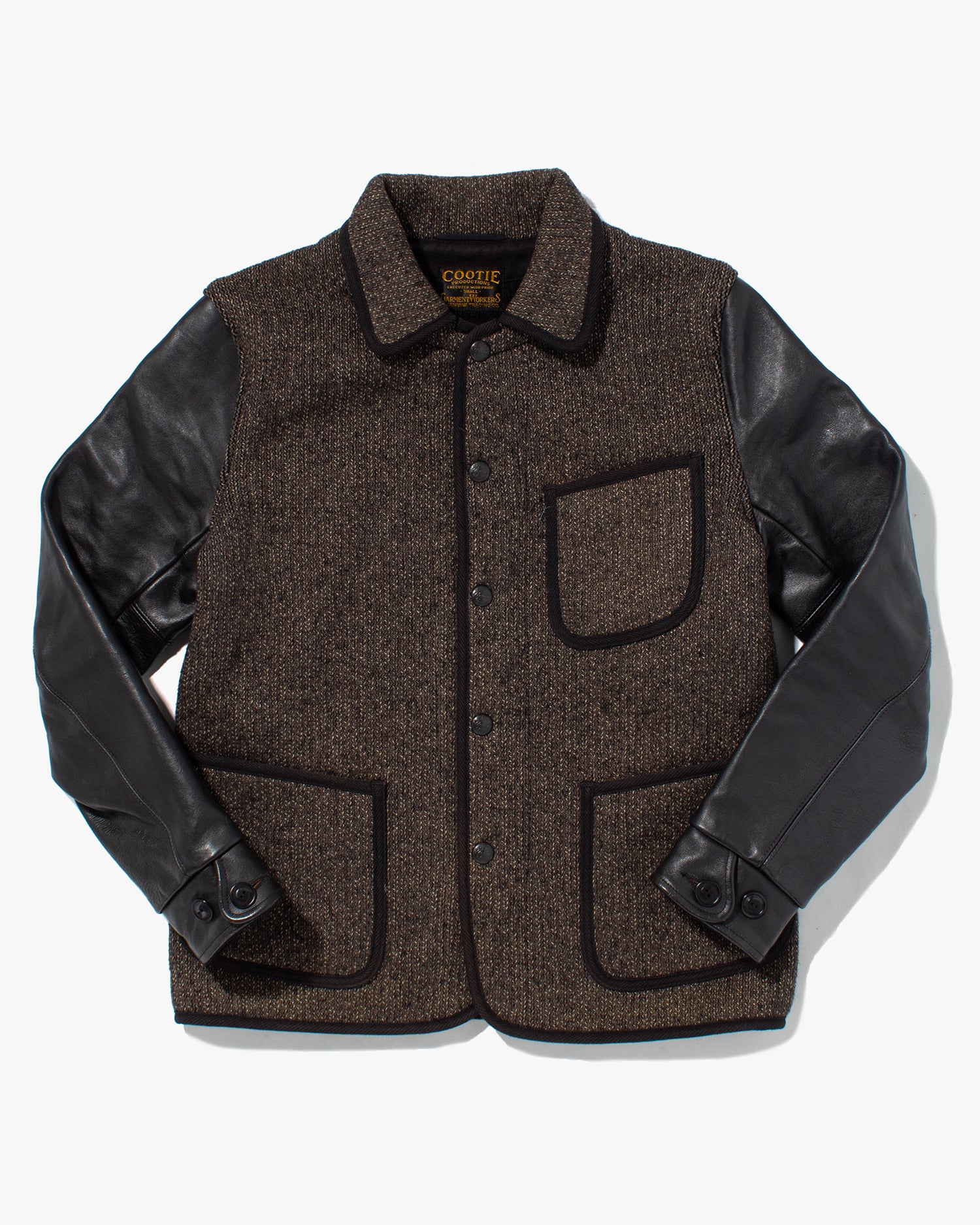 Japanese Repro Jacket, Cootie Productions, Knit with Leather 