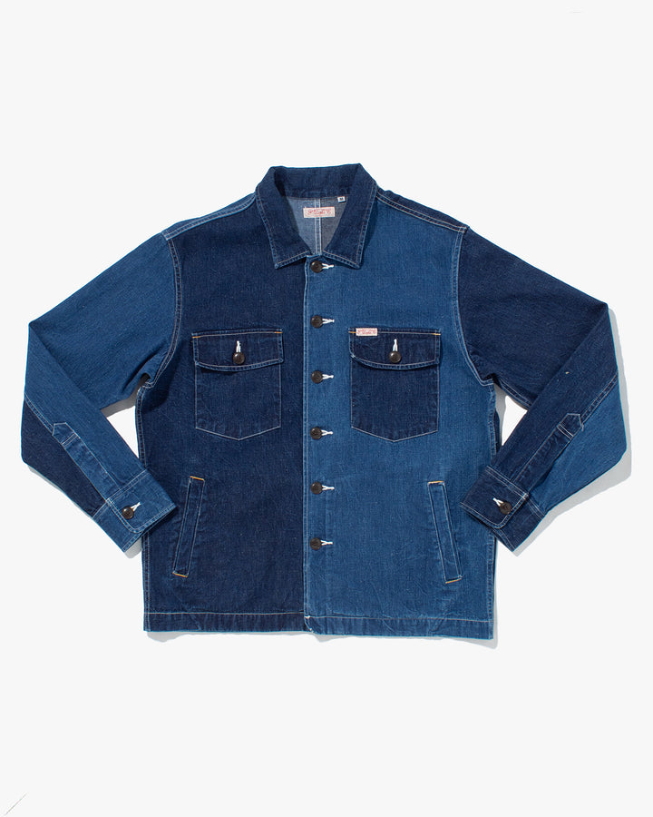 Japanese Repro Denim Jacket, Sugar Cane Light, Colorblock - M