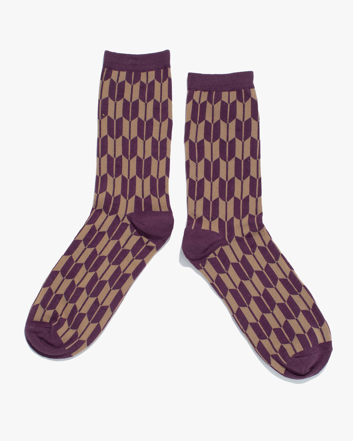 Kiriko Original Socks, Yagasuri, Purple and Pale Pink