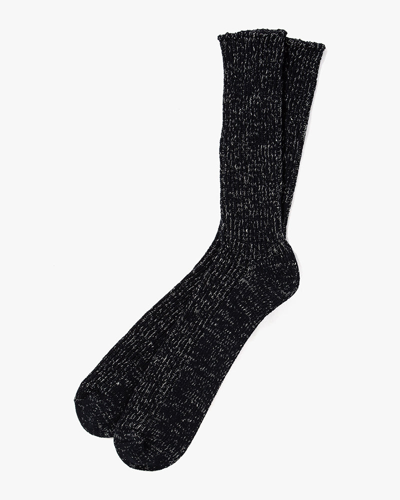 Knitwin, Crew Socks, Hemp Cotton Ribbed, Boston, Midnight