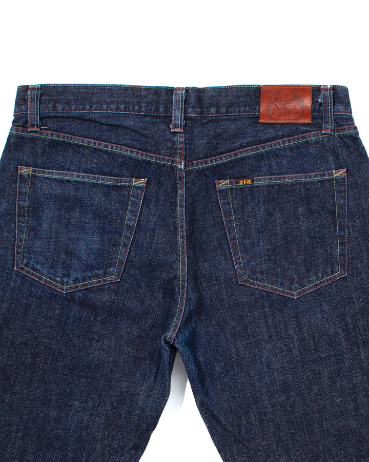 Japanese Repro Denim Jeans, Zen Clothing, Hand Painted - 36