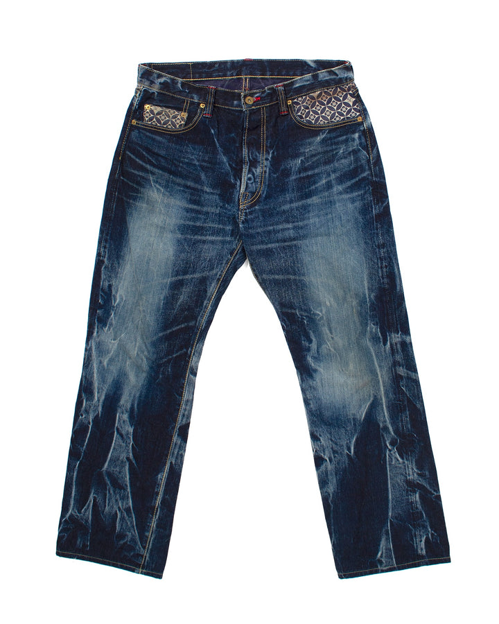 Japanese Repro Selvedge Denim Jeans, Eternal, Shippou Pockets and Red Details - 33