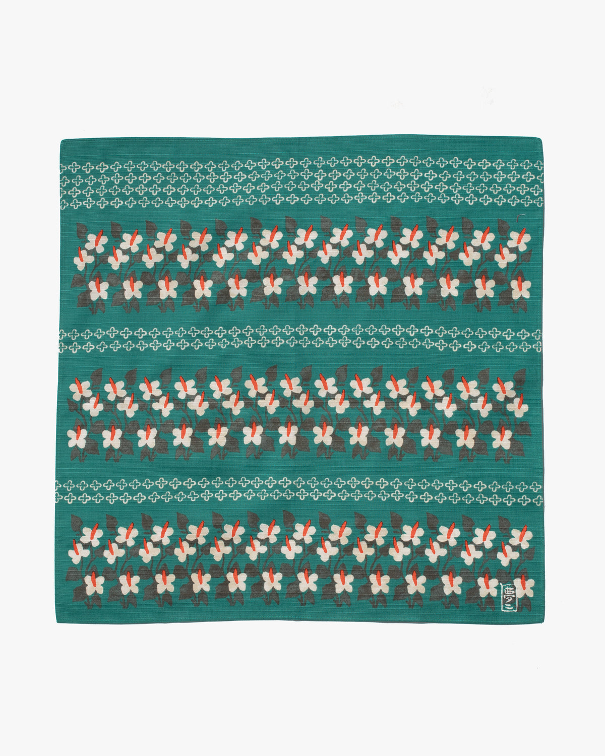 Modern Furoshiki, Musubi, Yumeji Takehisa, Doku-Dami, Green 19 x 19