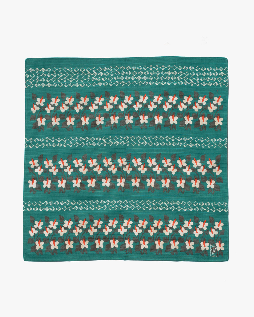 Modern Furoshiki, Musubi, Yumeji Takehisa, Doku-Dami, Green 19 x 19