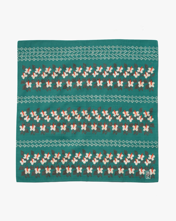 Modern Furoshiki, Musubi, Yumeji Takehisa, Doku-Dami, Green 19 x 19