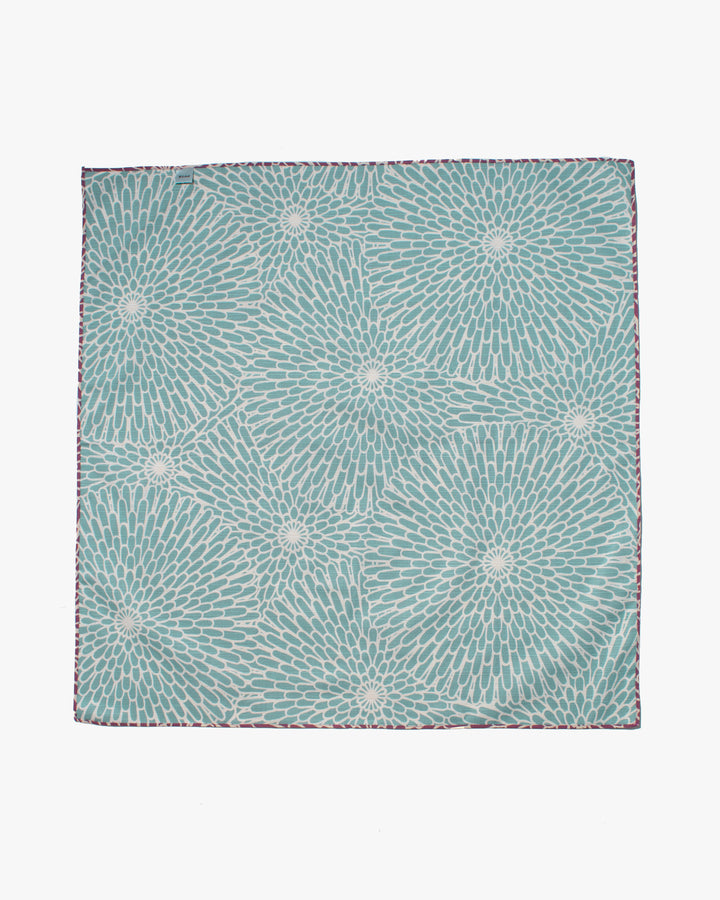 Modern Furoshiki, Musubi, Reversible, Isa Monyo, Kiku, Purple and Sky Blue, 27.5" x 27.5"