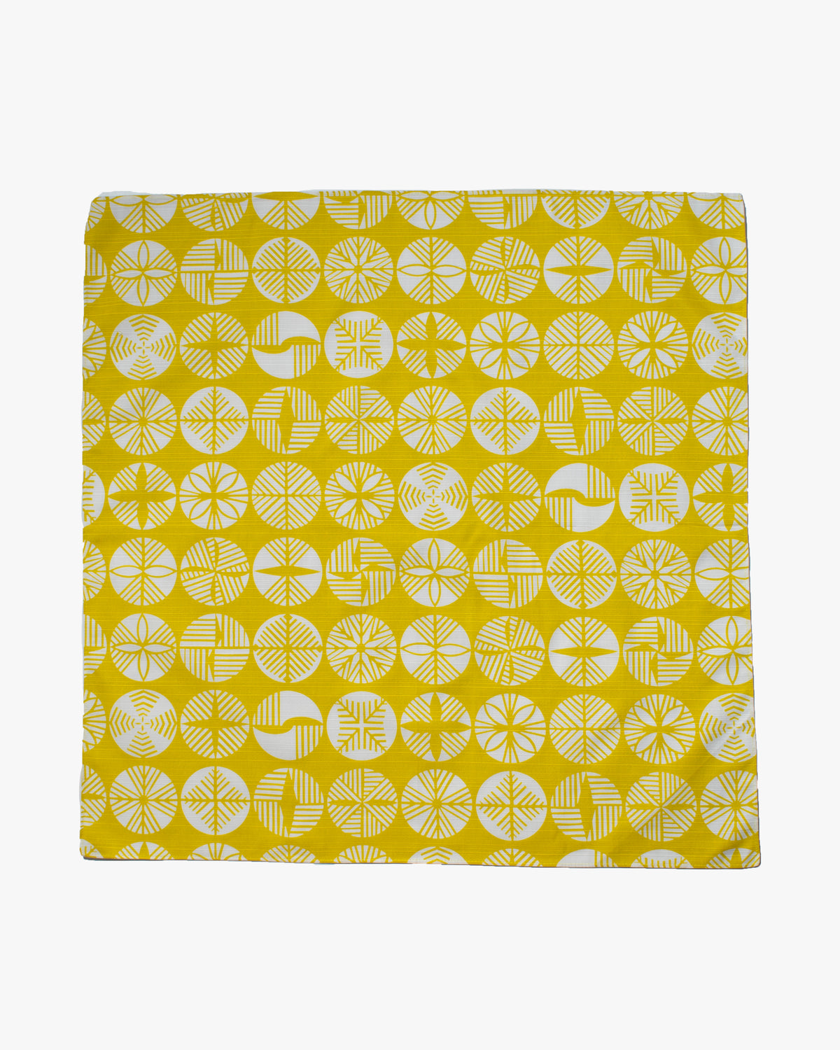 Modern Furoshiki, Musubi, Reversible, Isa Monyo, Pine, Yellow and Grey, 27.5" x 27.5"