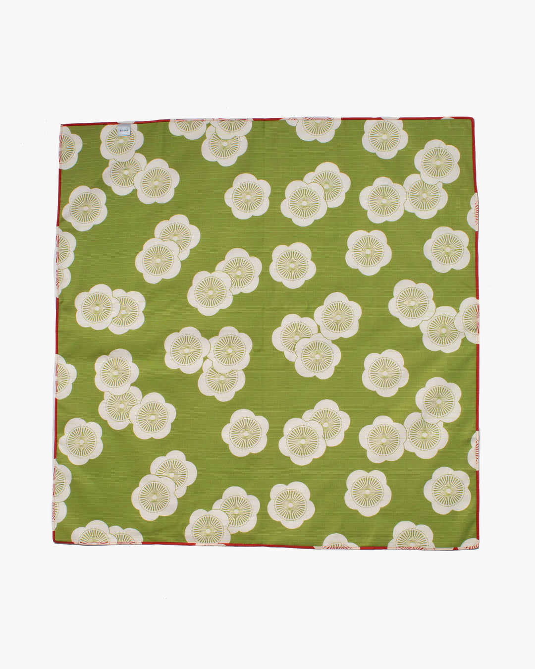Modern Furoshiki, Musubi, Reversible, Isa Monyo, Ume, Lime Green and Orange, 27.5" x 27.5"