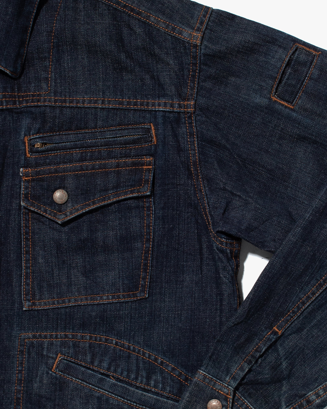 Japanese Repro Denim Jacket, Sekaifuji, Utility Pocket Details - XL