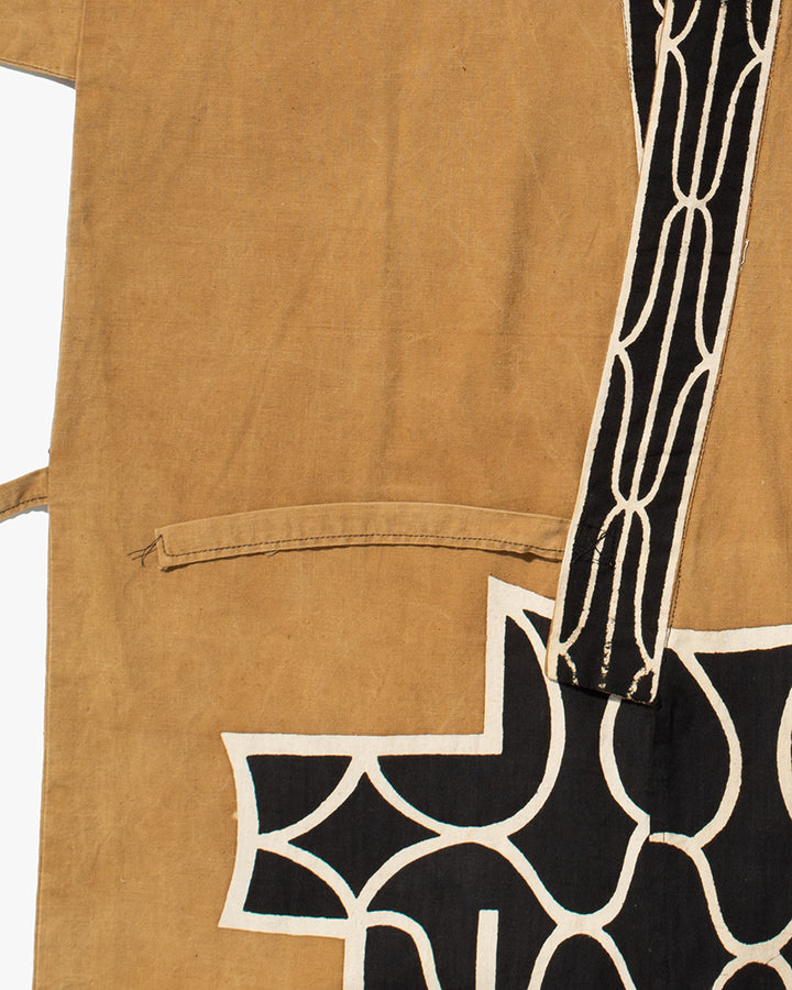 Vintage Ainu Robe, Brown with Black and Cream Details