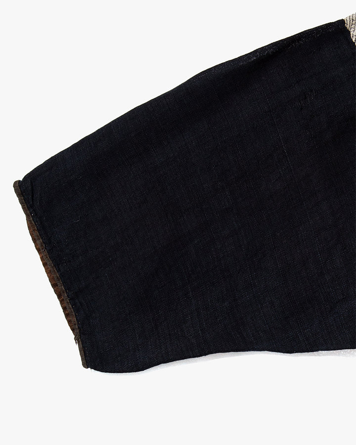 Vintage Noragi Jacket, Partially Sashiko Stitched, Indigo with White Hishi