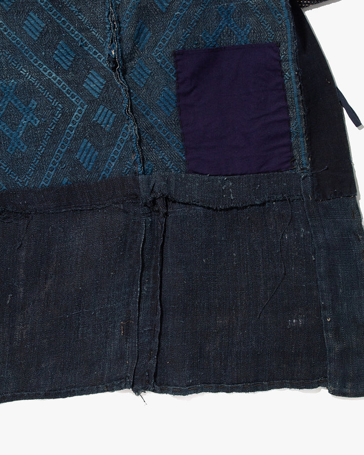 Vintage Noragi Jacket, Kogin Sashiko, Indigo with Hishi