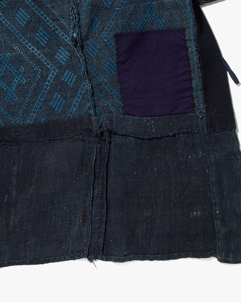 Vintage Noragi Jacket, Kogin Sashiko, Indigo with Hishi