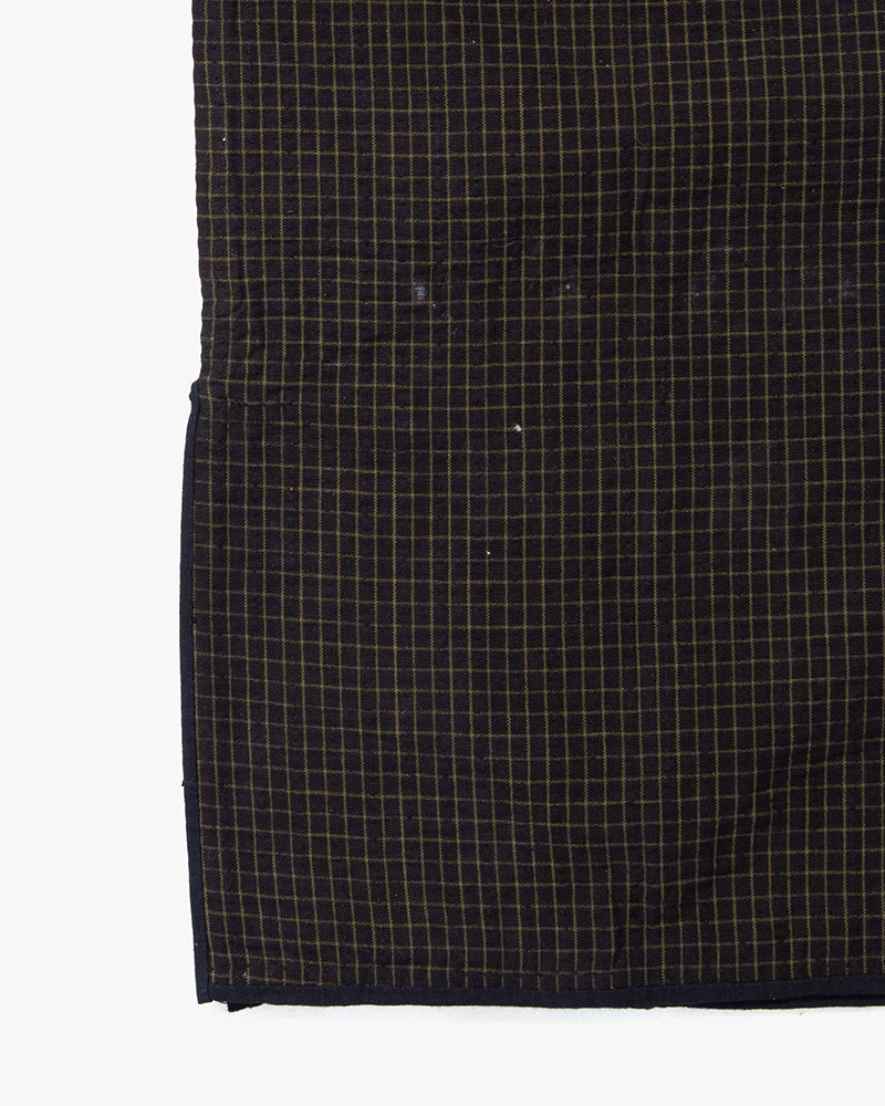 Vintage Noragi Jacket, Partially Sashiko Stitched, Indigo with Grid