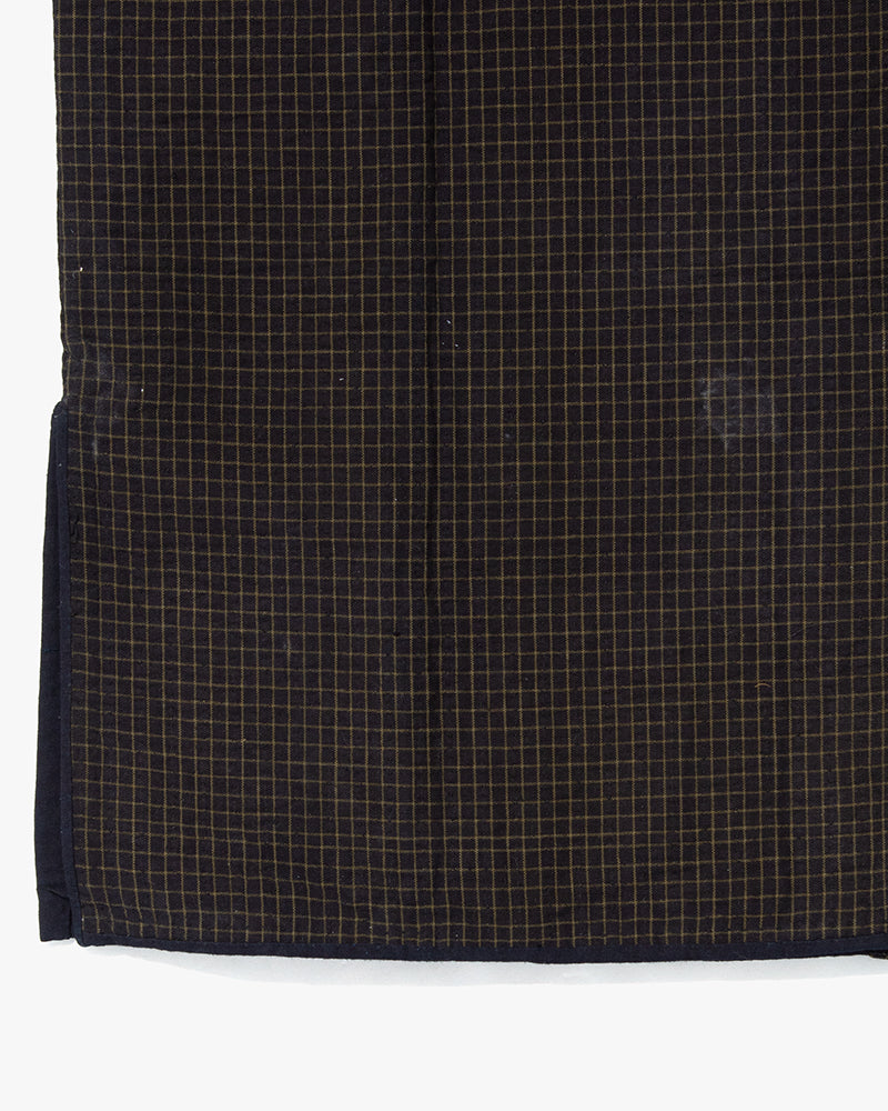Vintage Noragi Jacket, Partially Sashiko Stitched, Indigo with Grid