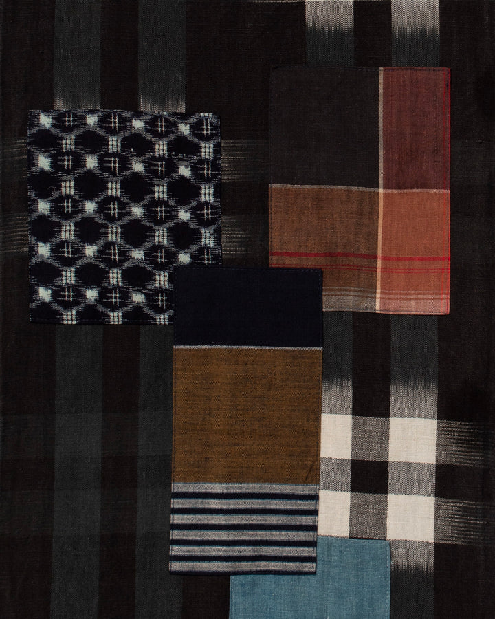 Kiriko Original Scarf, Patched Boro, Indigo, 21