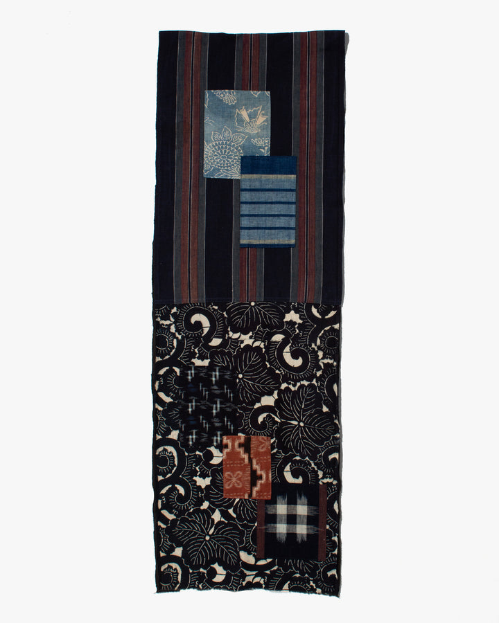 Kiriko Original Scarf, Patched Boro, Indigo, 21