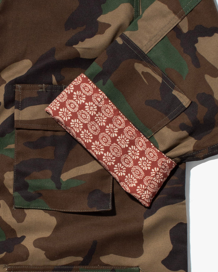 Kiriko Custom Military Jacket, Camo Patched, Pheasant